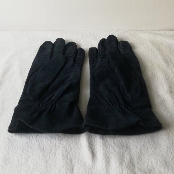 Vintage Fownes Dark Blue Suede Women's Gloves XL - Picture 4 of 7